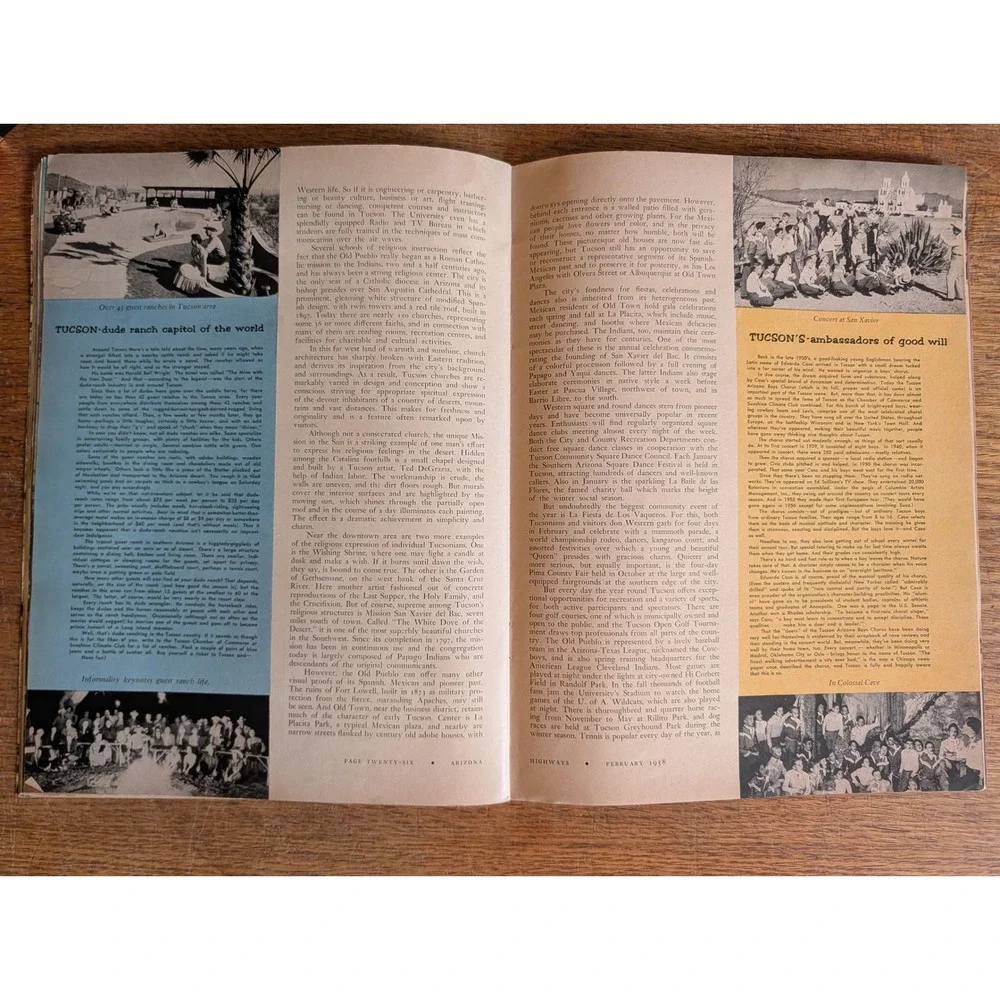 Arizona Highways Magazine Feb 1958 Tucson Sunshine City In The Desert Vintage